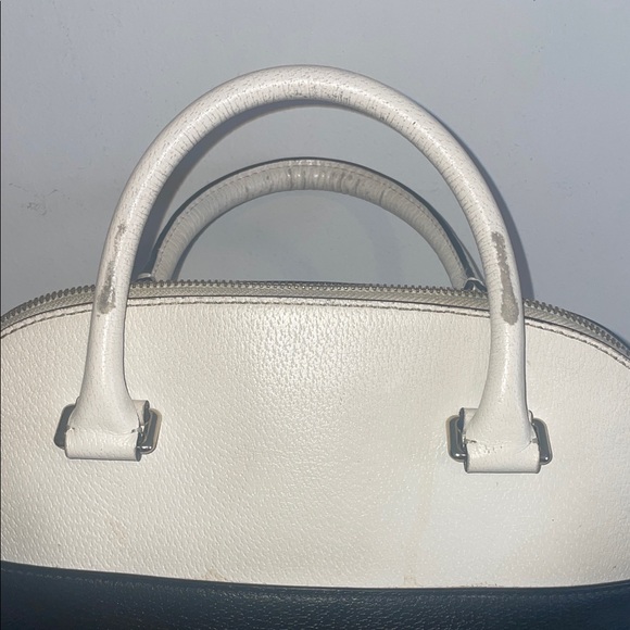 Kate Spade Grove Street Carli Satchel Two-Tone Black White Leather Crossbody Bag - Picture 6 of 13